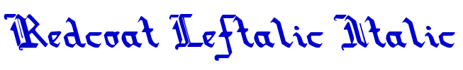 Redcoat Leftalic Italic 字体